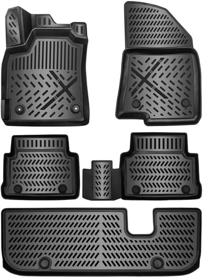 3D Rubber Automatten voor DACIA JOGGER 2022-2026 [1. Gen] 7-zitter - geurloos & op maat - hoge rand