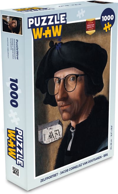 Puzzel Zelfportret - Jacob Cornelisz van Oostsanen - Bril - Legpuzzel - Puzzel 1000 stukjes volwassenen