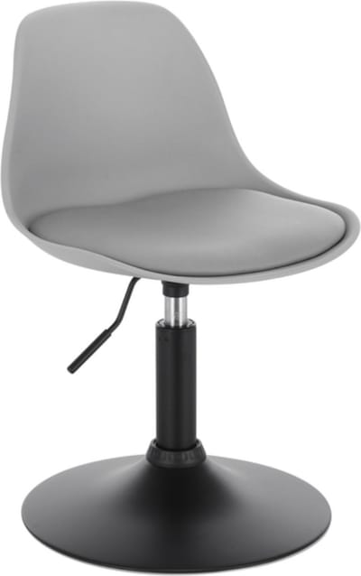 Barkrukken Set 49cm Grijs - Verstelbaar, Kunstleer en Zithoogte 37-49cm - Voor Eetkamer, Keuken en Woonkamer