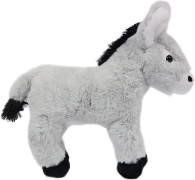 Pia soft Toys Knuffeldier Ezel - zachte pluche stof - premium kwaliteit knuffels - grijs - 22 cm - Ezels