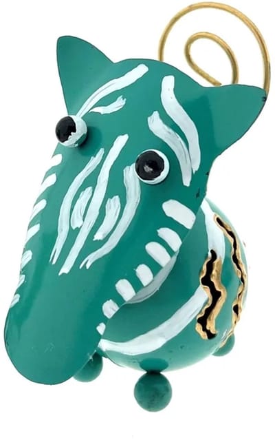 Foto of Kaarthouder - Metalen zebra Ziggi turquoise