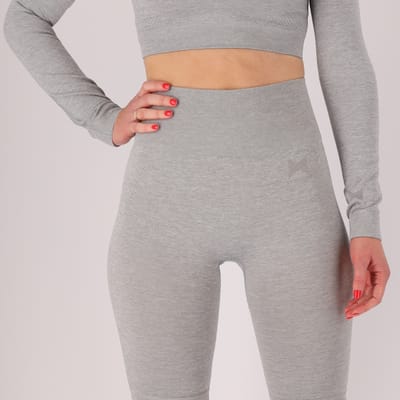 Morethansocks - Sportset dames - Legging/Crop Top - Grijs - S - Sportlegging - Sport crop top