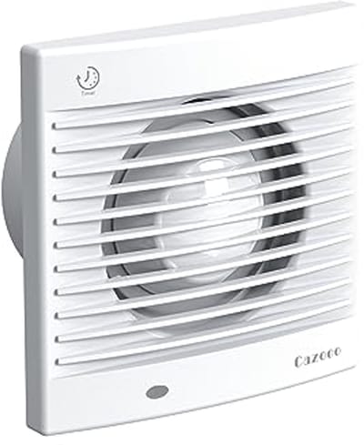Badkamerventilator 100 mm met Timer en Laag Energieverbruik - Ideaal voor Keuken, Badkamer en Garage