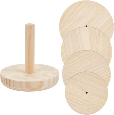 Houten Pottery Mallen Set van 4, Keramische Mallen met Handvat voor Schalen en Borden, DIY Gereedschap voor Keramiek en Ambachten