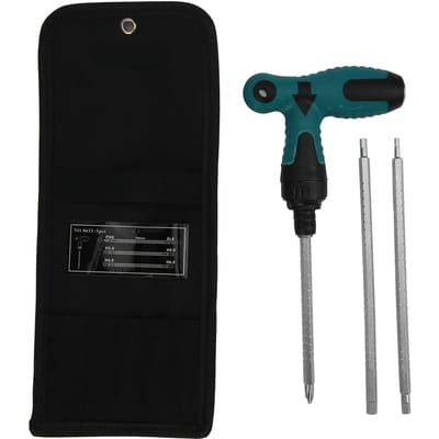 T-Type Telescopische Schroevendraaier Multitool Multifunctioneel Ratelstang Industriële Benodigdheden black