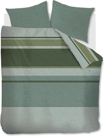 At Home by BeddingHouse  Comprise Dekbedovertrek - Lits-jumeaux - 240x200/220 cm - Groen