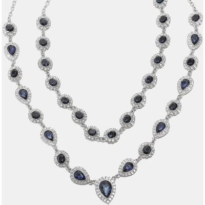 Stradivarius Ketting met steentjes  Grijs OS