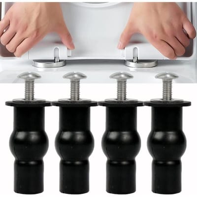 Toiletbril scharnieren schroeven - 4 Pack - Universele WC-Bril Schroeven - WC-Bril Bevestiging Fix - Uitbreidende Rubberen Moeren Schroeven