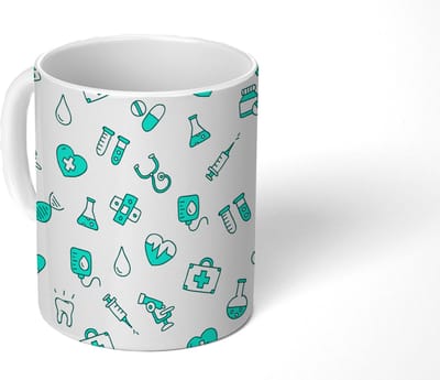 Mok - Koffiemok - Zorg - Medicijnen - Design - Mokken - 350 ML - Beker - Koffiemokken - Theemok