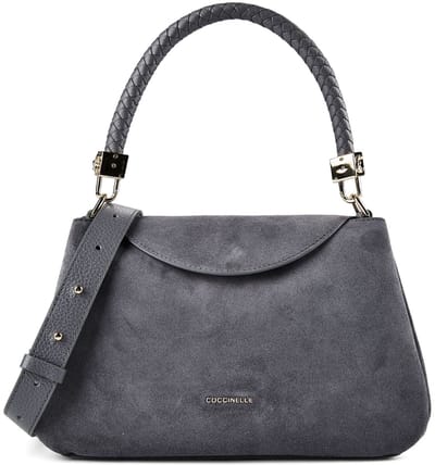 COCCINELLE Leren handtas schoudertas Tiggy Suede Bim Handbag Stove / Stove blauwgrijs