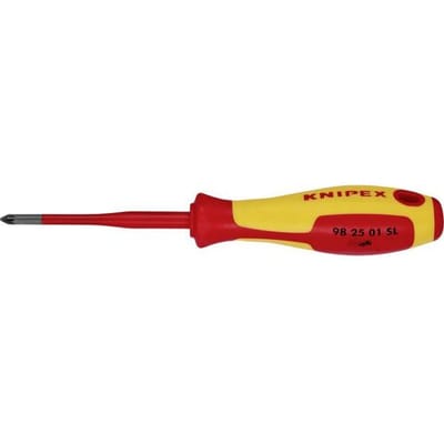 Knipex Pozidriv® 98 25 01 SL VDE Kruiskop schroevendraaier PZ 1 Koplengte: 80 mm