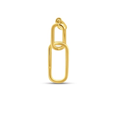 New Bling 9NBSAM-G230369 Gouden hanger - Open Schakels - 20x6,3mm - 14 Karaat - Cadeau voor haar - Goud