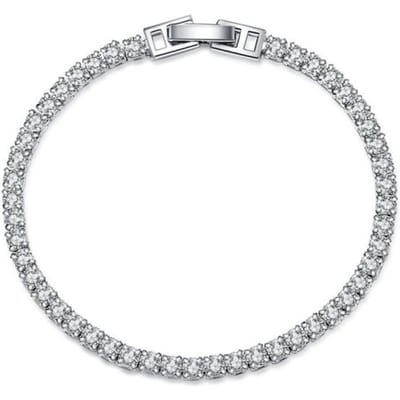 Nieuwe Lichte Luxe Micro Diamant Armbanden Voor Vrouwen S925 Zilver Mode Armband Sieraden Liefhebber Verjaardag Valentijnsdag Cadeau white