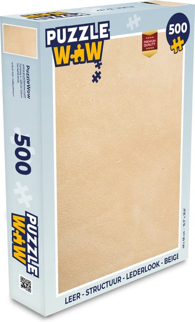 Puzzel Leer - Structuur - Lederlook - Beige - Legpuzzel - Puzzel 500 stukjes
