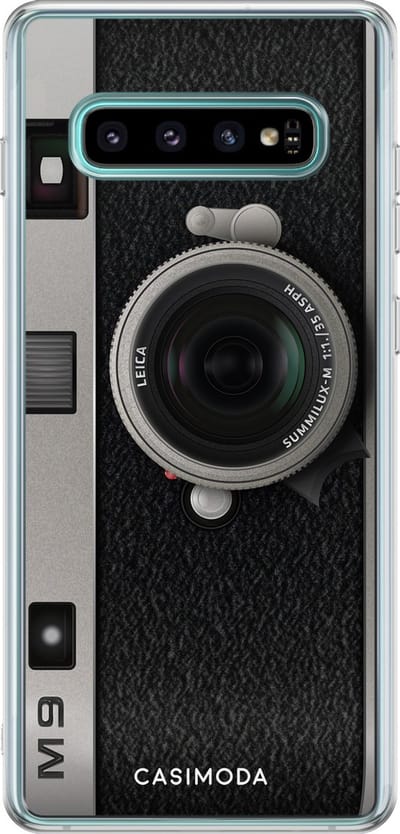 Casimoda® hoesje - Geschikt voor Samsung S10 Plus - Camera - Backcover - Siliconen/TPU - Zwart