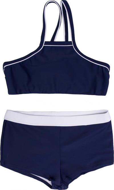 Bikini hipster broekje en crop top met racerback -Navy 128-134