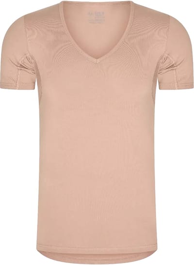 RJ Anti-Zweet Heren T-Shirt Diepe V-Hals Natural L