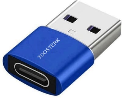 Toosterk USB Type-C Adapter - USB 3.1 Type C Vrouwelijke Converter naar USB 3.0 Type A Male. Ondersteunt gegevensoverdracht met hoge snelheid en opladen | blauw