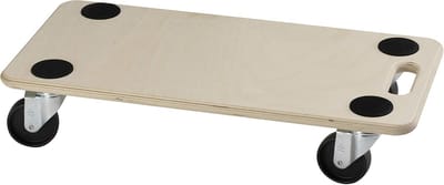 Transportroller 590mm x 290mm x 120mm met 200kg draagkracht en kunststof wielen voor meubels en kratten