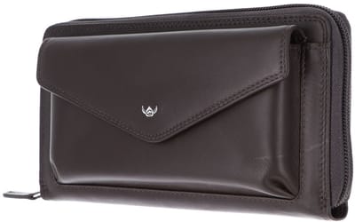 Golden Head Leren portemonnee Polo RFID Protect RV-Damenbörse 2830 Dunkelbraun donkerbruin