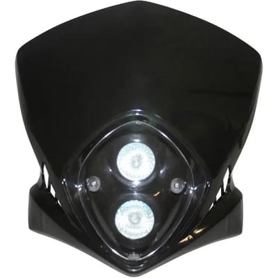 Replay-koplamp voor Auto Duke, zwart, 2 verticale lampen, nieuw