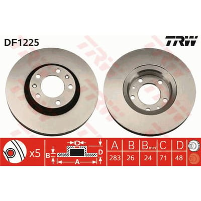 Remschijf TRW DF1225