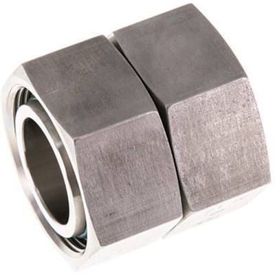 35L RVS Rechte met Draaidoorvoer 160bar FKM O-ring en Afdichtconus ISO 8434-1
