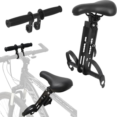 Thijox - Kinderzitje Fiets Voor - Fietszitje Voor Kinderen 2-5 Jaar (tot 48 Pond) - Verwijderbaar Voorzitje met Stuur en Pedalen - Geschikt voor Mount