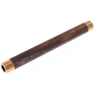 G 1/2'' Messing Dubbele Pijpnippel 16 Bar DIN 2982 - 200mm - FL2S-M-B-012G-200L
