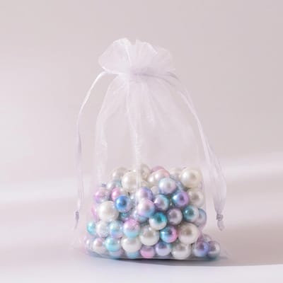 Set van 40 Kleurrijke Organza Tassen met Trekkoord voor Trouwen, Verjaardag en Cadeauverpakking - 30 x 40 cm
