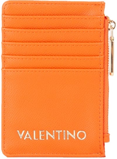 VALENTINO kaarthoes Fae Re Zip Around Card Case Arancio oranje
