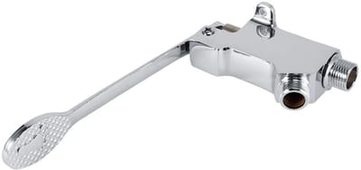 Voetpedaal Kraanventiel - Handsfree Klep - Hygiënisch Werken - 360 Graden Draaibaar - G1/2 Draad - Verchroomd