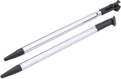 2x Inschuifbare Aluminium Stylus Pen geschikt voor NEW Nintendo 3DS