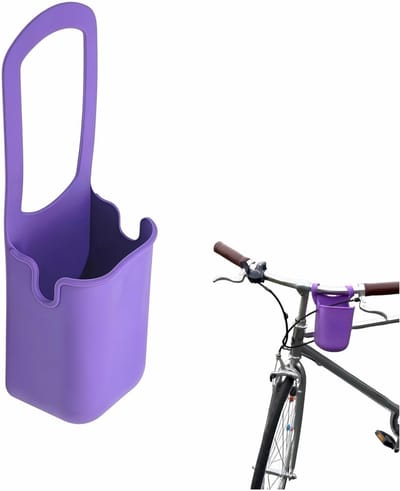 Vouwbare Siliconen Bekerhouder met Dubbele Opening - Universeel voor Flessen en Bekers - Lekvrij en Eenvoudig Schoon te Maken - Voor Fietsen, Wandelen en Outdoor