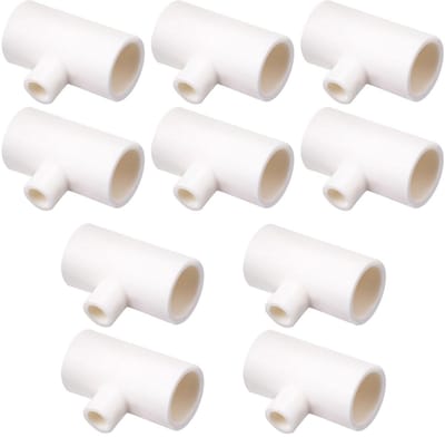 Allecto - T-Stukken Drinkbakken Kippen - PVC T-stuk - 10 Stuks - Wit - Kippen Drinkbak - Waterbekers - Pluimvee