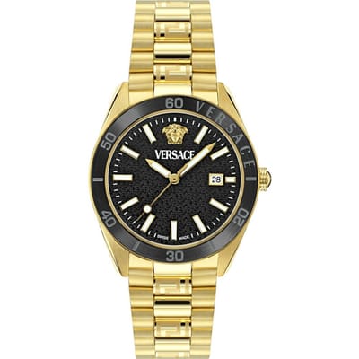 Versace V-Dome VE8E00624 Horloge - Staal - Goudkleurig - Ø 42 mm