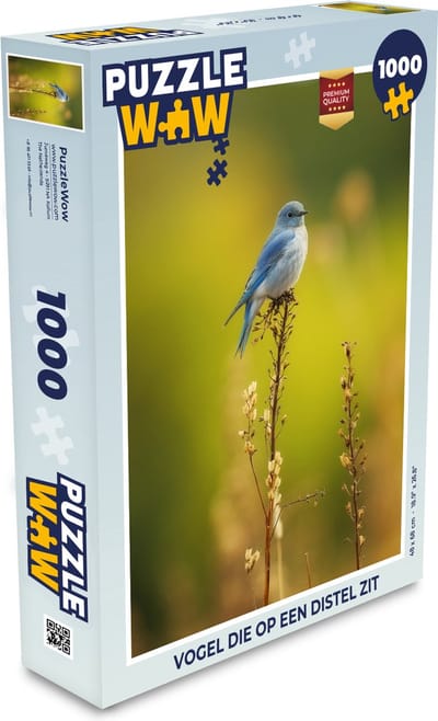 Puzzel Vogel die op een distel zit - Legpuzzel - Puzzel 1000 stukjes volwassenen