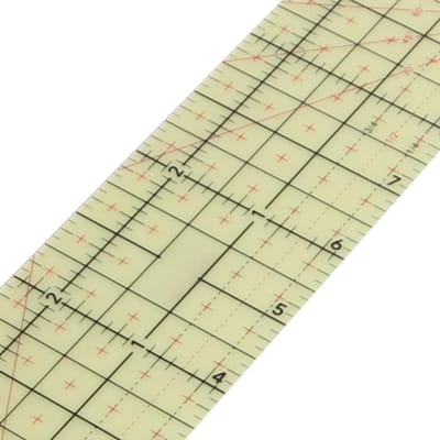 Hittebestendige Strijkliniaal 10x2.5 Inch voor Zomen Quilten en Precisiewerk