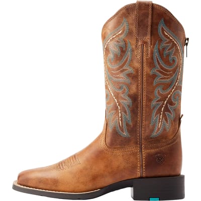Vrouwen westernlaarzen met rits aan de achterkant Ariat Round Up