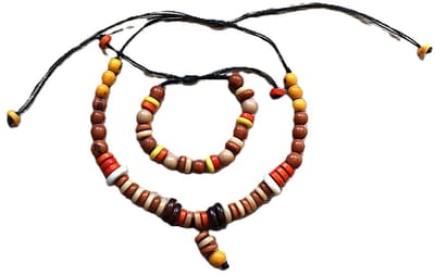 Dogs Love Munay hondenketting - set met armband - halsband - aardetinten