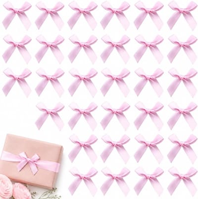 80 Stuks Roze Handgemaakte Strikken voor Versiering, 4x4cm, Ideaal voor Cadeauverpakkingen en Feestdecoratie