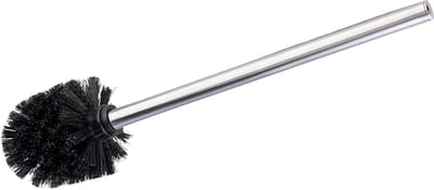 WENKO Vervangborstel met glanzend RVS steel, lengte 35cm, borstelkop Ø 8cm - Toiletborstel - WC Borstel los - Losse toiletborstel