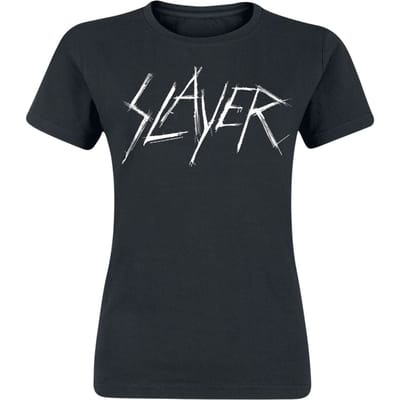 Slayer T-shirt - Scratchy Logo - S tot XL - voor Vrouwen - zwart