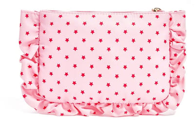 Make-up bag- Stars - Rood Roze