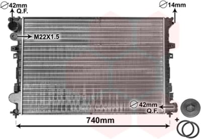 Van Wezel - RADIATOR VOOR CITROEN DISPATCH 1994-2006 00001301Y7