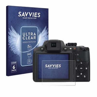 Savvies - Screenprotector voor Nikon Coolpix P510 - Folie Beschermfolie transparant 6 Stuks