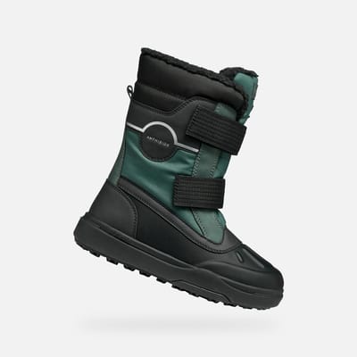 GEOX BUNSHEE PG ABX TIENERS - MILITAIR GROEN/ZWART - Maat 38