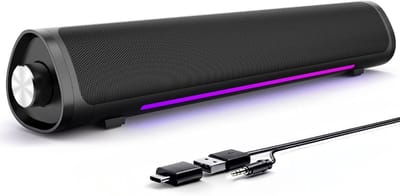 CLVP® Soundbar PC - Speaker Computer - Plug & Play - Zwart