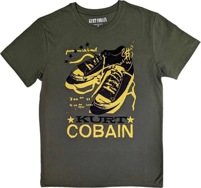 Kurt Cobain - Converse Heren T-shirt - S - Groen