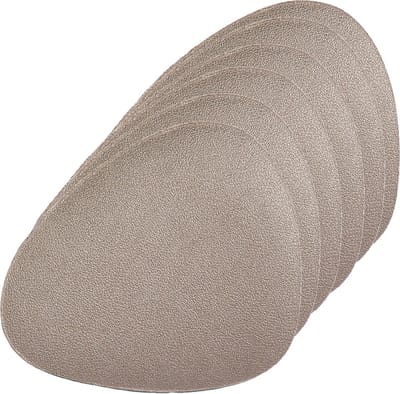 Zeller Onderzetters voor glazen - lederlook - 12x - metallic taupe - 12 x 10 cm - glasonderzetters